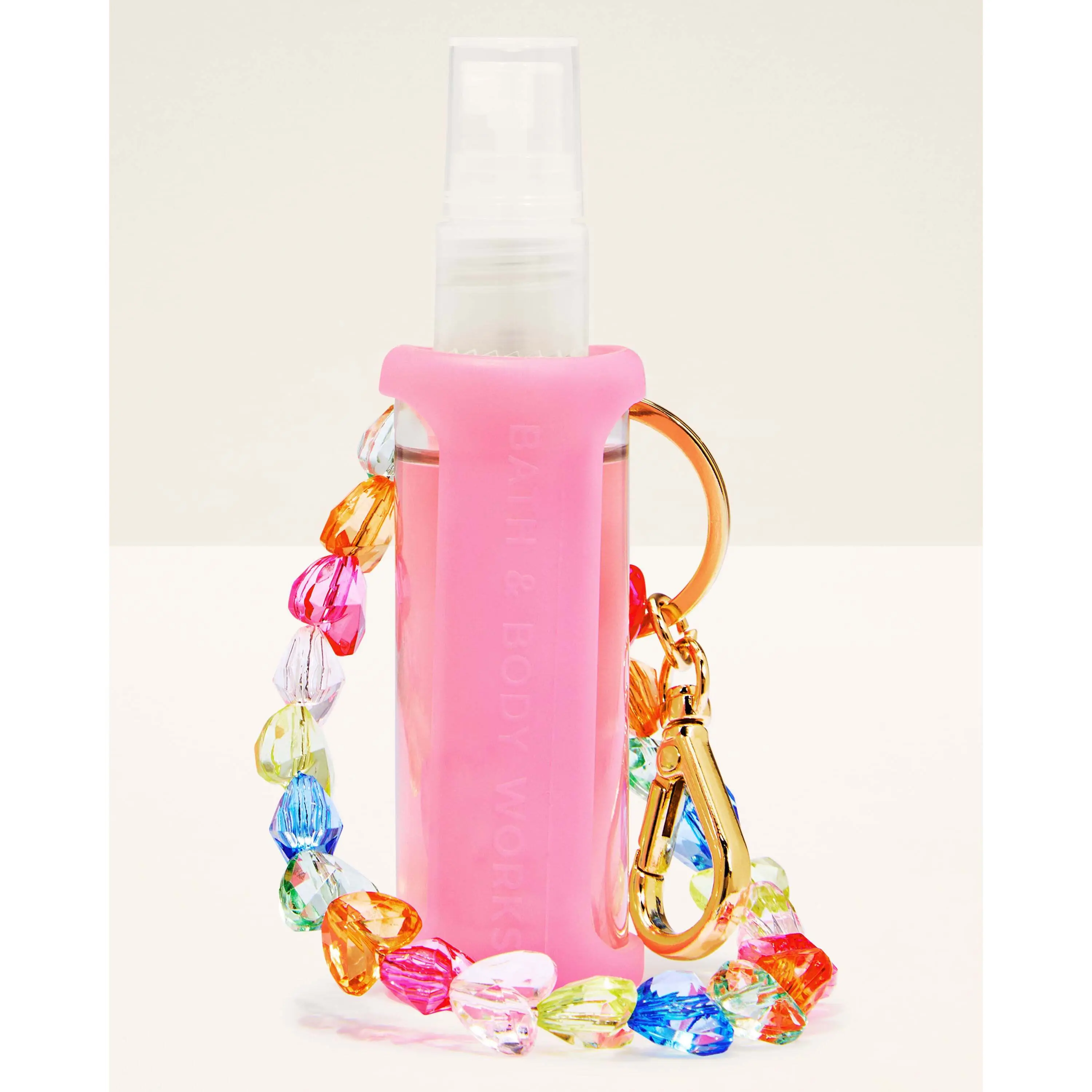Pink Wristlet Hand Sanitizer Spray Holder