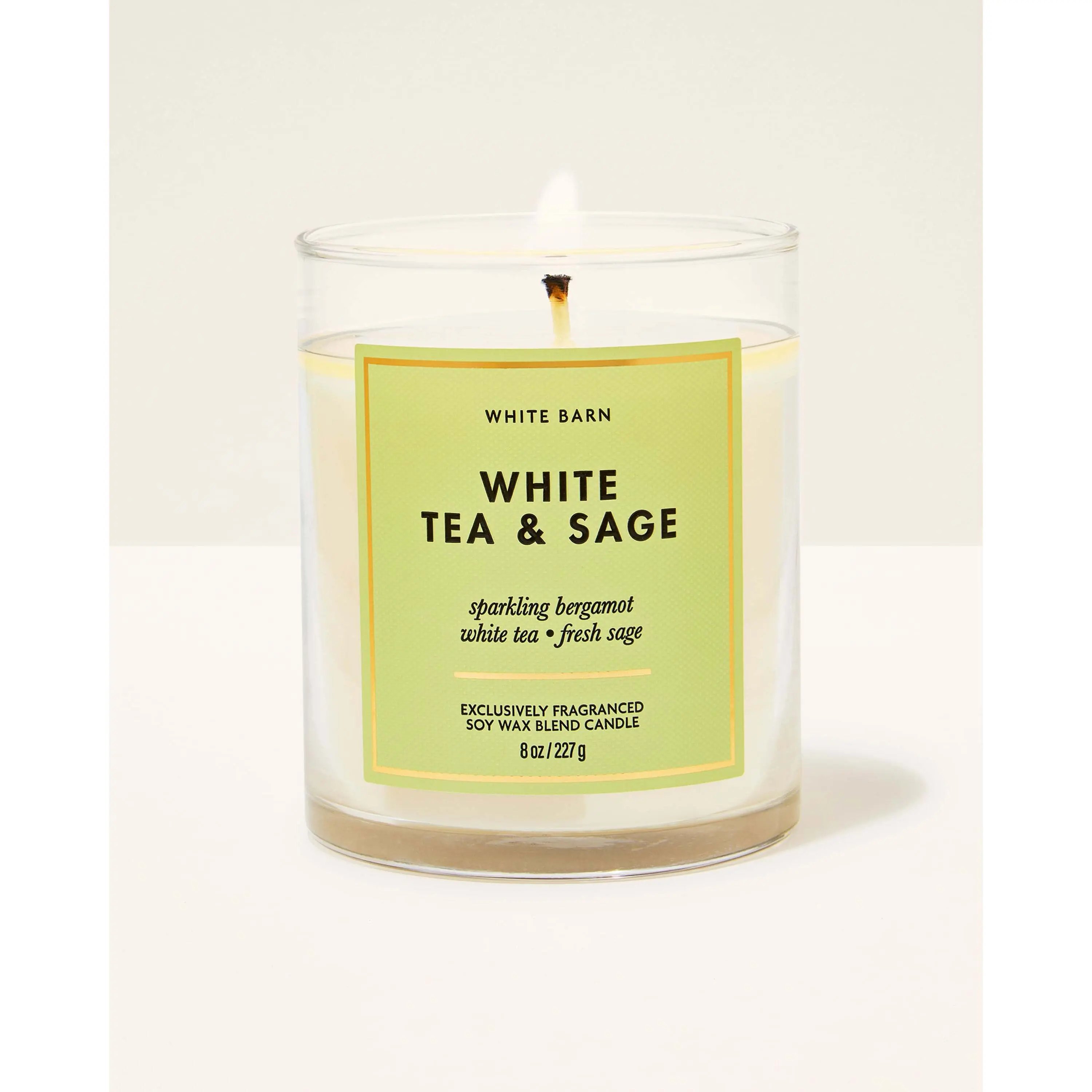 White Tea & Sage Single Wick Candle