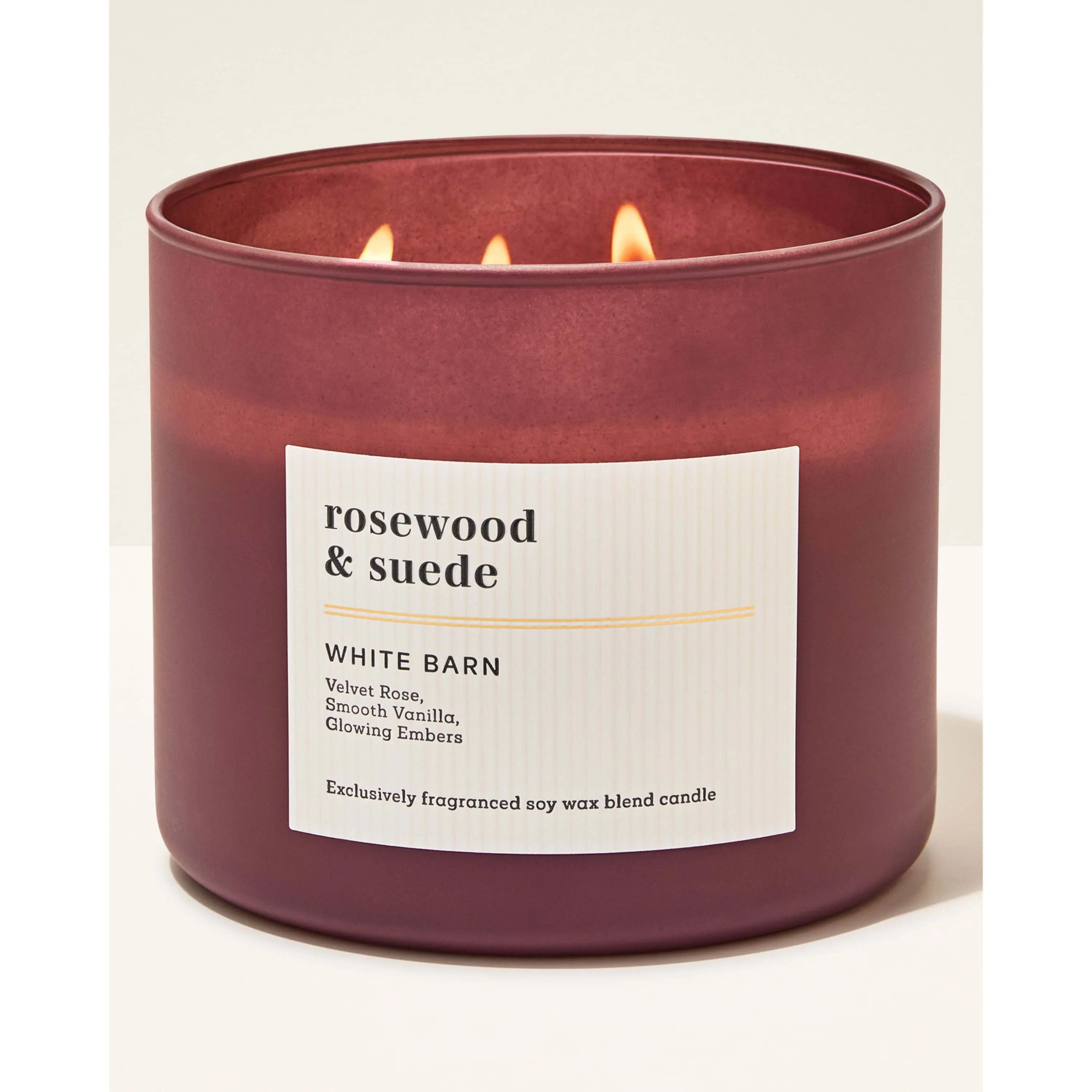 Rosewood & Suede 3-Wick Candle