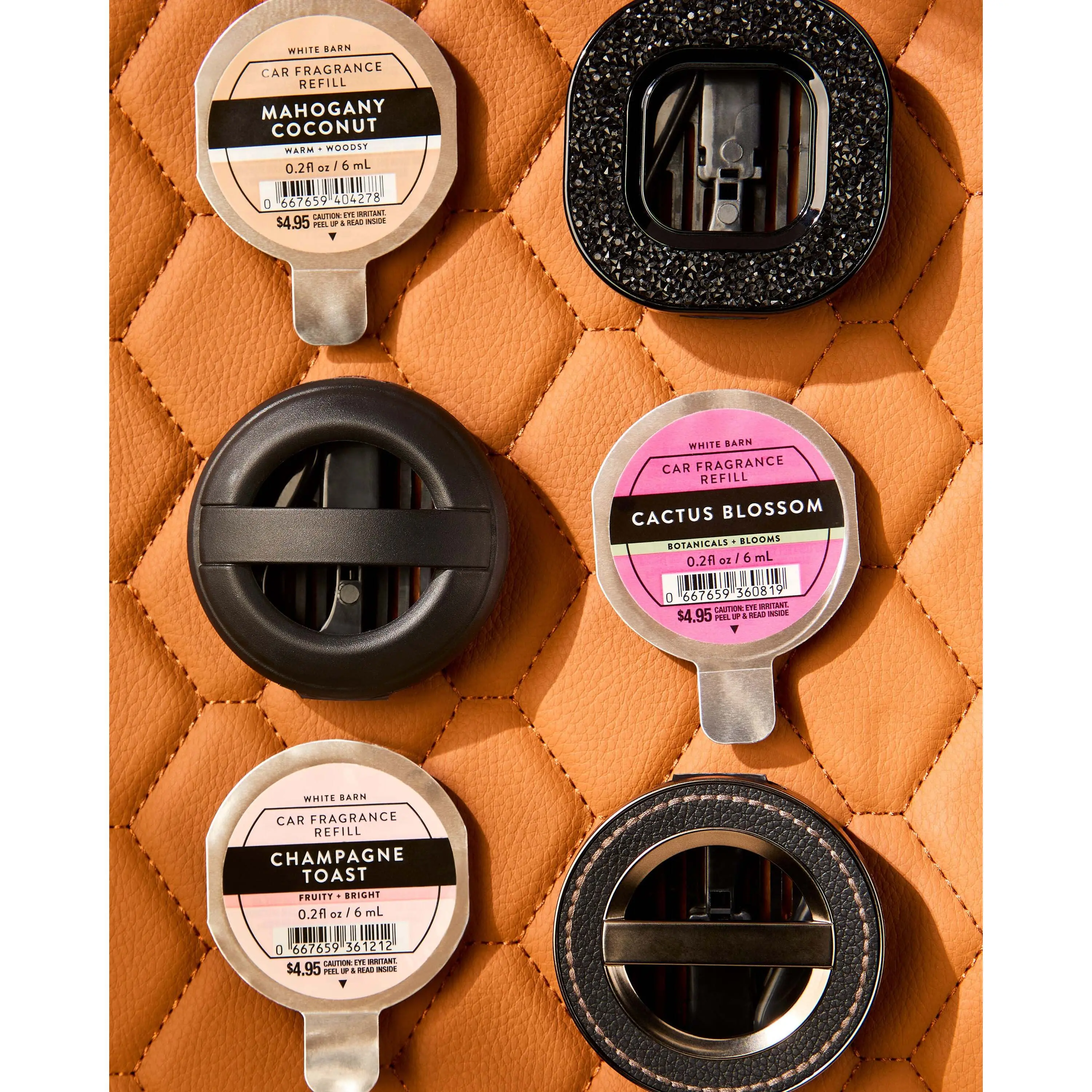 Leather Stitched Car Fragrance Holder - Image 4