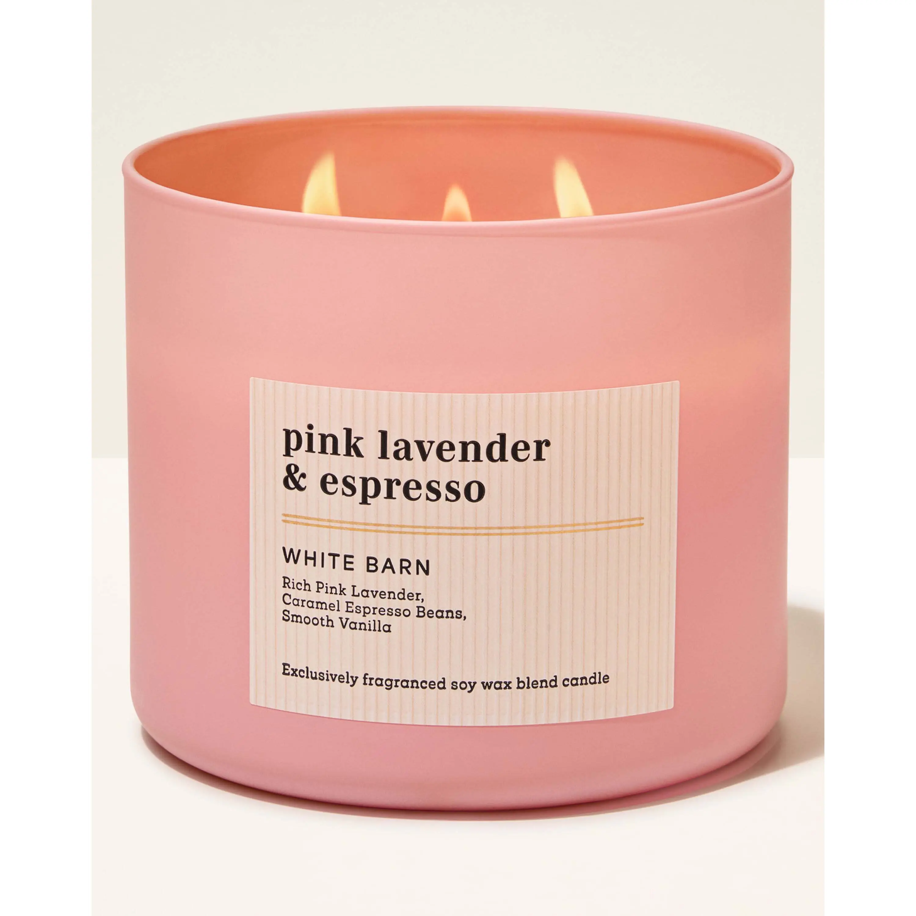 Pink Lavender & Espresso 3-Wick Candle