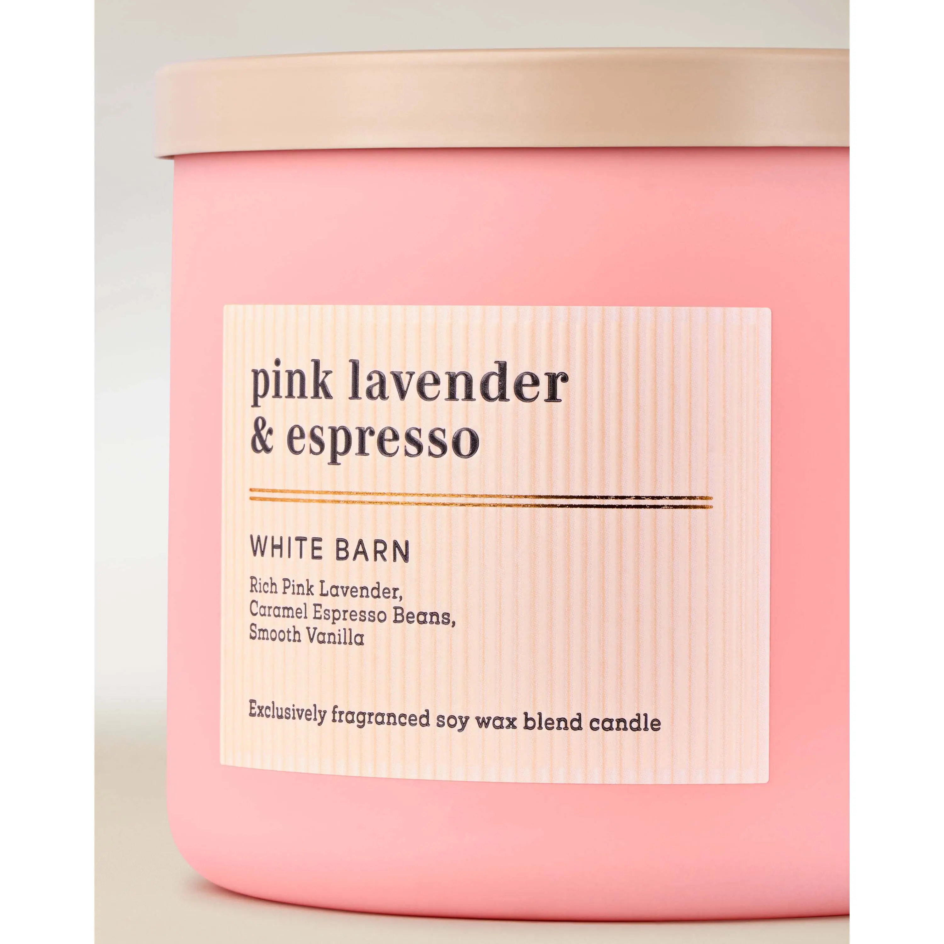 Pink Lavender & Espresso 3-Wick Candle - Image 2