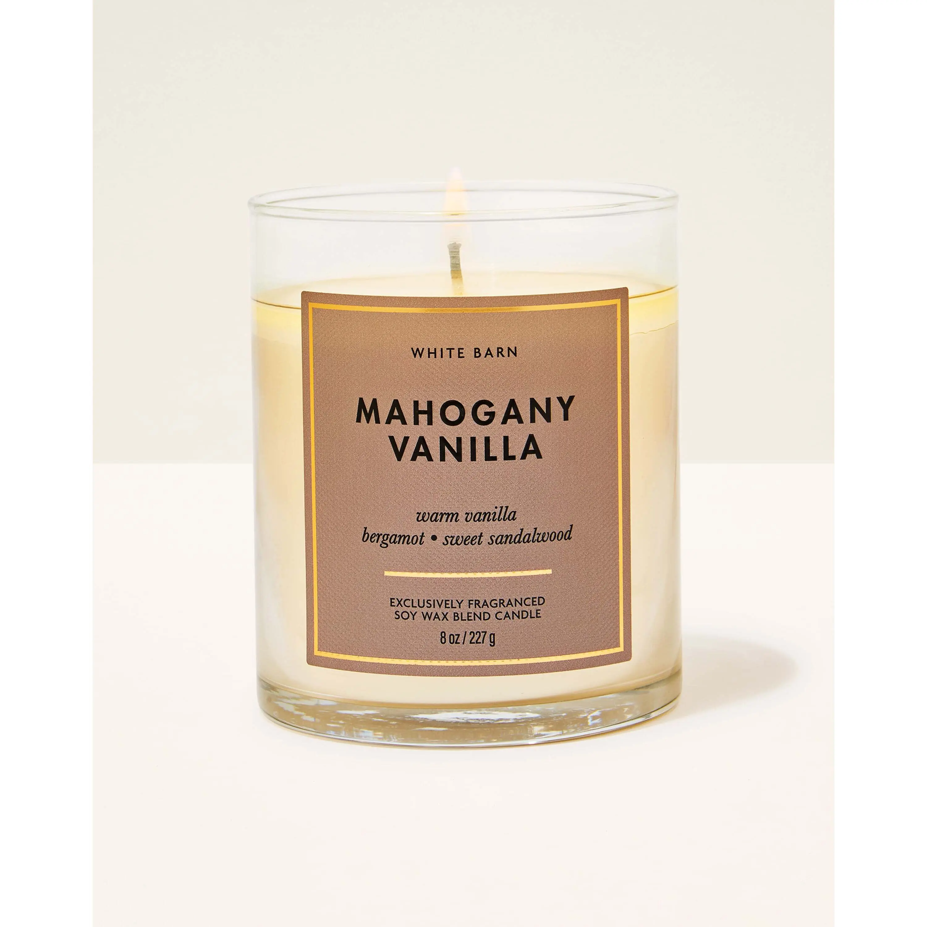 Mahogany Vanilla Single Wick Candle