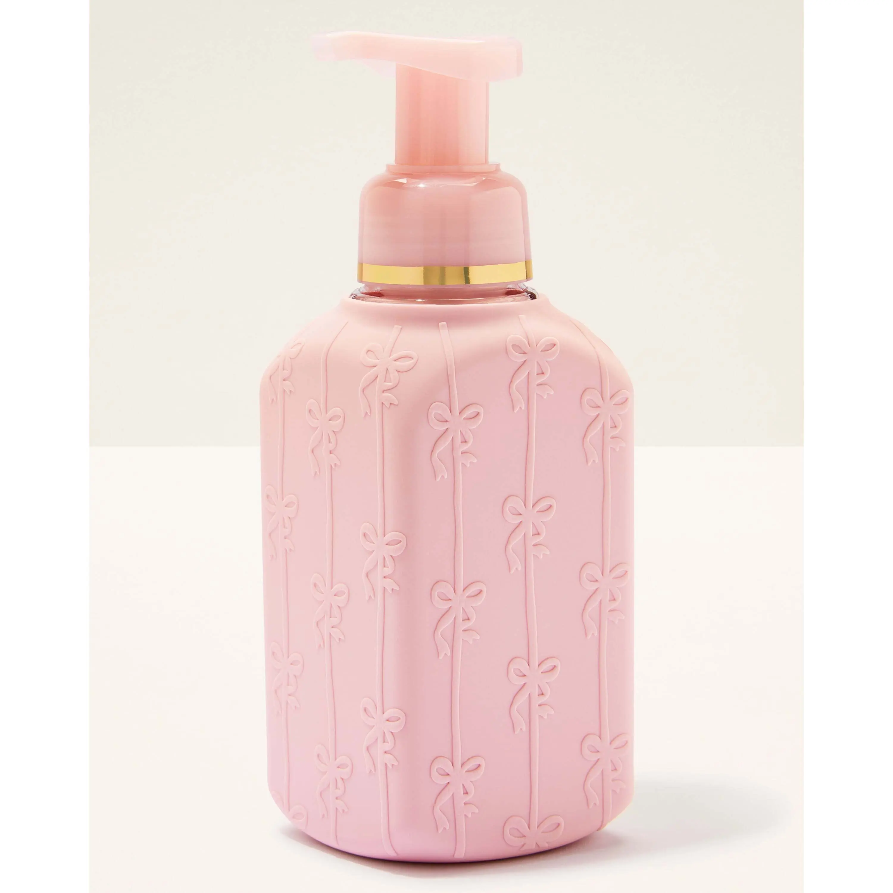 Pink Silicone Bows Gentle & Clean Foaming Hand Soap Dispenser